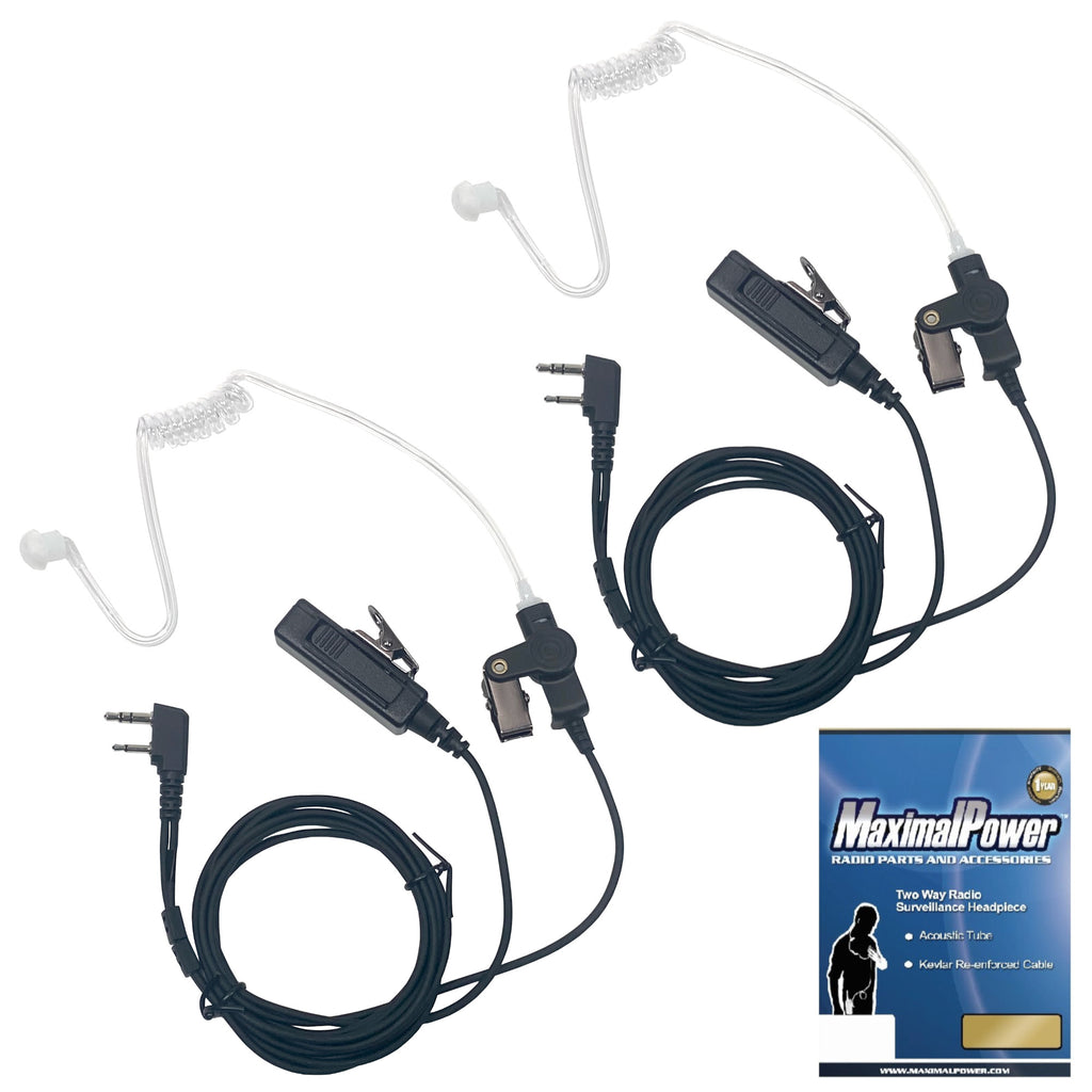 Kenwood 2-Pin Coiled Headset Cord – Kevlar Reinforced For Racing Radios, KHSC-KV