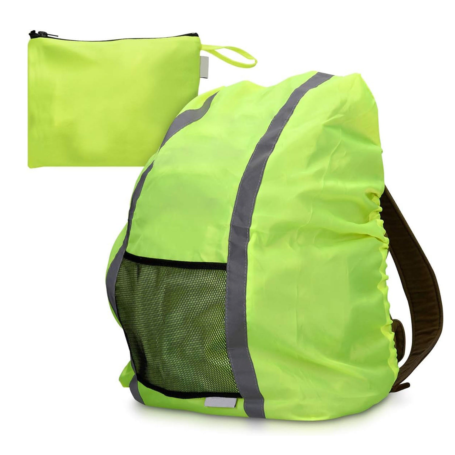 MaximalPower Reflective Waterproof Backpack Cover with Front Mesh Pock