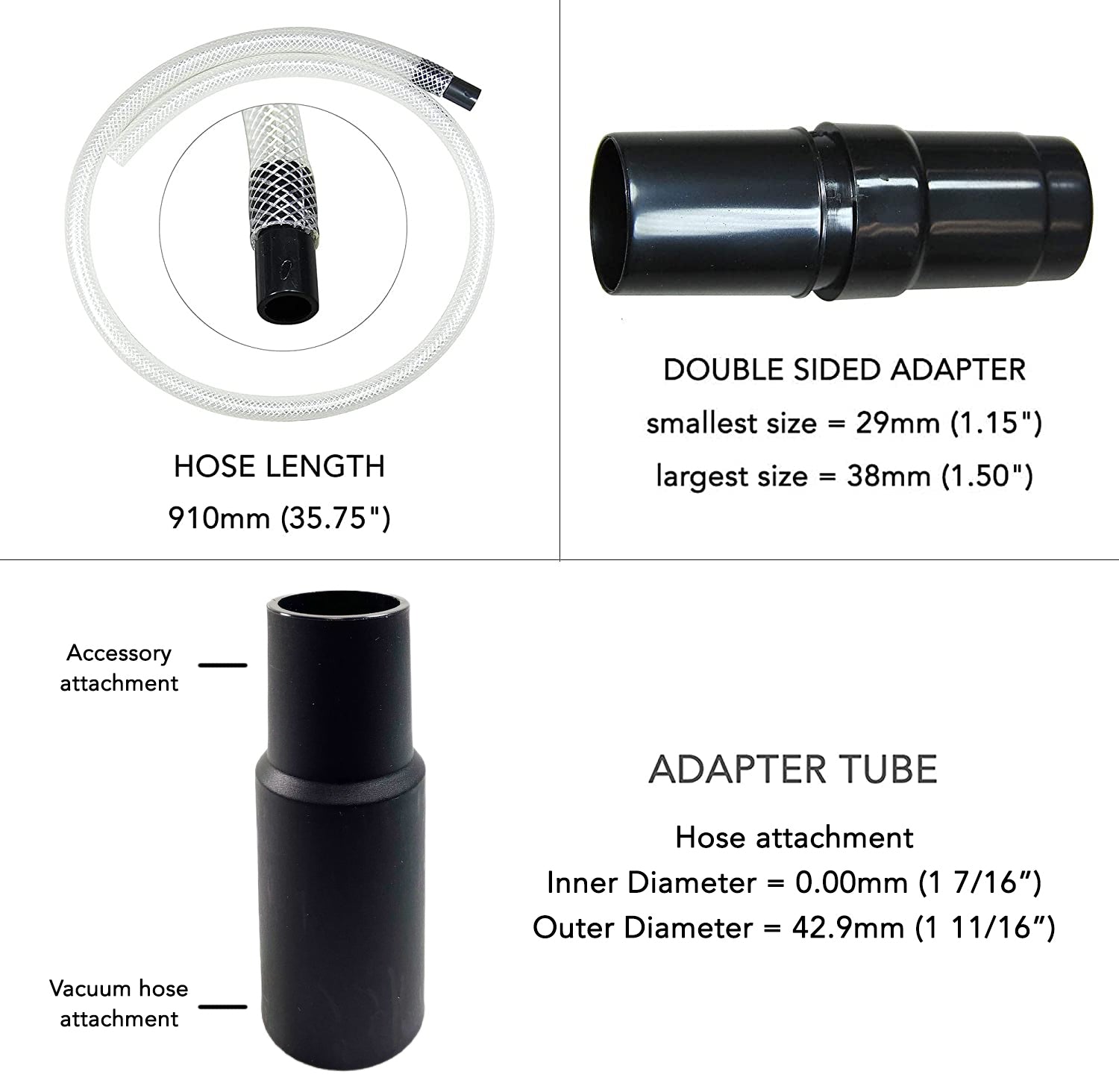 Vacuum Cleaner Micro/Mini Attachments Kit - 8 Piece