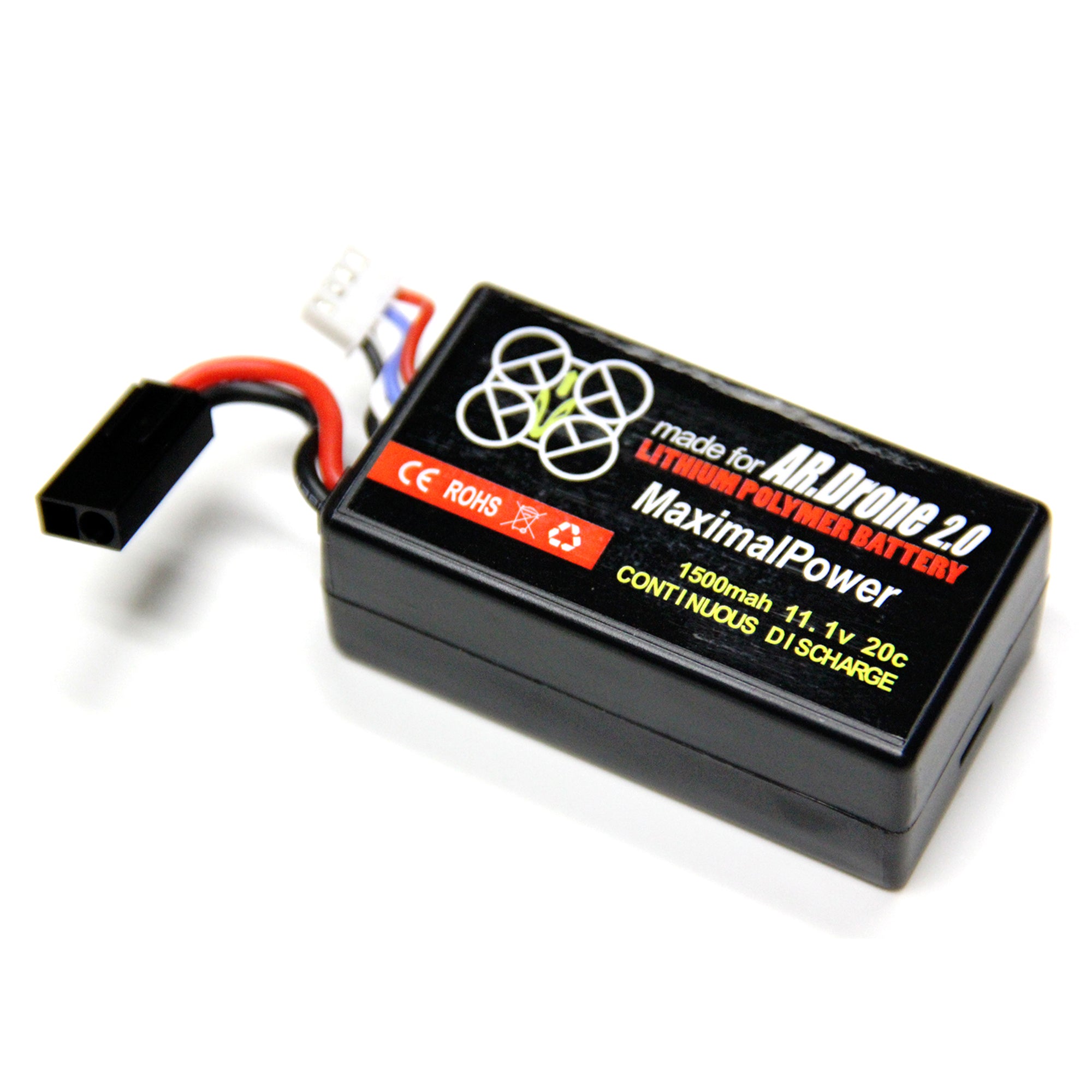 vhbw Batterie Compatible avec Parrot AR.Drone 2,0, 2.0 Elite Edition Drone  (2150mAh, 11,1V, Li-polymère)