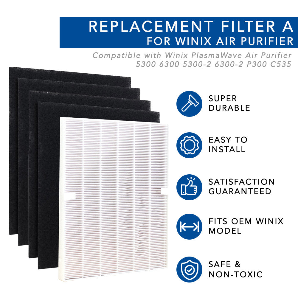 Maximalpower Replacement HEPA Filter & Hard Carbon Pre-Filter for Levoit PUR131 Air Purifier 2 Sets