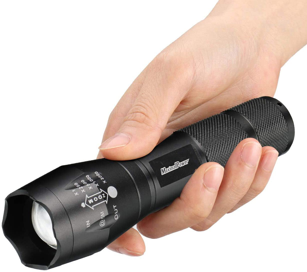 18650 rechargeable flashlight MaximalPower Mini LED Flashlight Handheld with 18650 Rechargeable Battery Set Waterproof Flashlight & 4 Pack Battery & Battery Tester