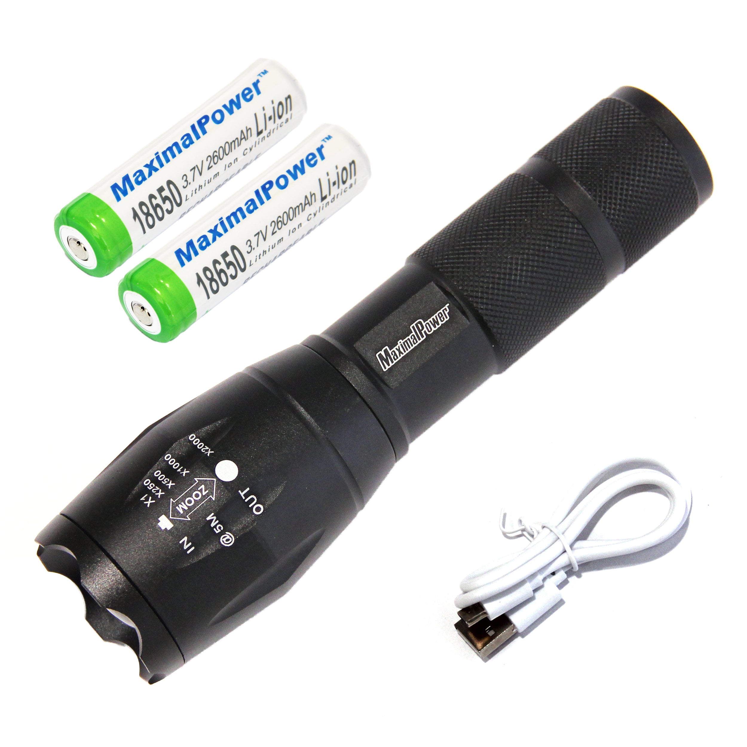 18650 rechargeable flashlight MaximalPower Mini LED Flashlight Handheld with 18650 Rechargeable Battery Set Waterproof Flashlight & 2-Pack Battery