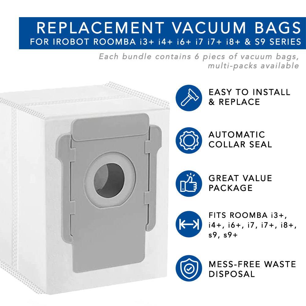 10 Packs Vacuum Bags for IRobot Roomba I7 I7+/Plus S9+ (9550