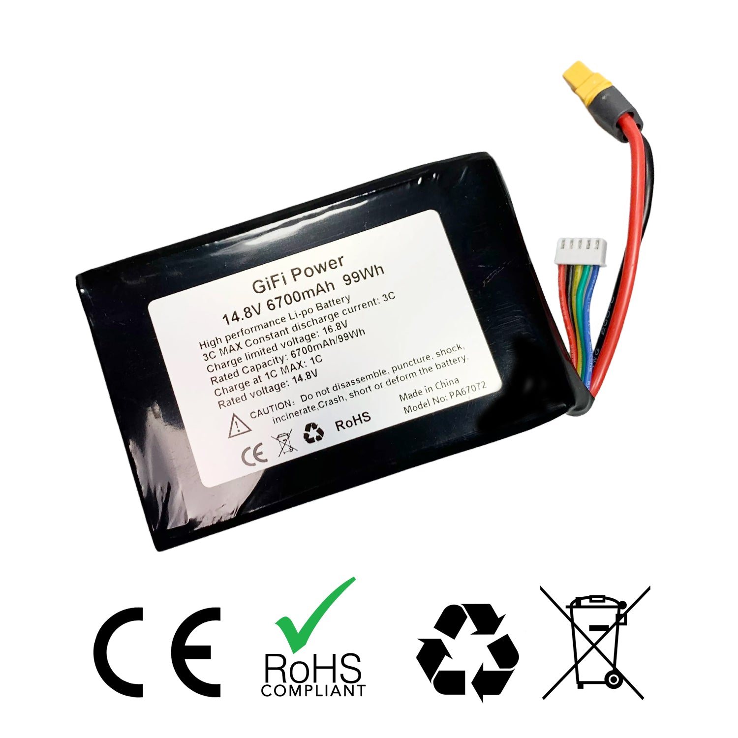 Goolsky 11,1V 1600 mAh Batterie Li-Po pour Parrot Bebop Drone 3,0 Li-Po Batterie 20 C 3 S Puissant Rechargeable Haute Capacité Li-Po Batterie Goolsky 11,1V 1600 mAh Batterie Li-Po pour Parrot Bebop Drone 3,0 Li-Po Batterie 20 C 3 S Puissant Rechargeable Haute Capacité Li-Po Batterie