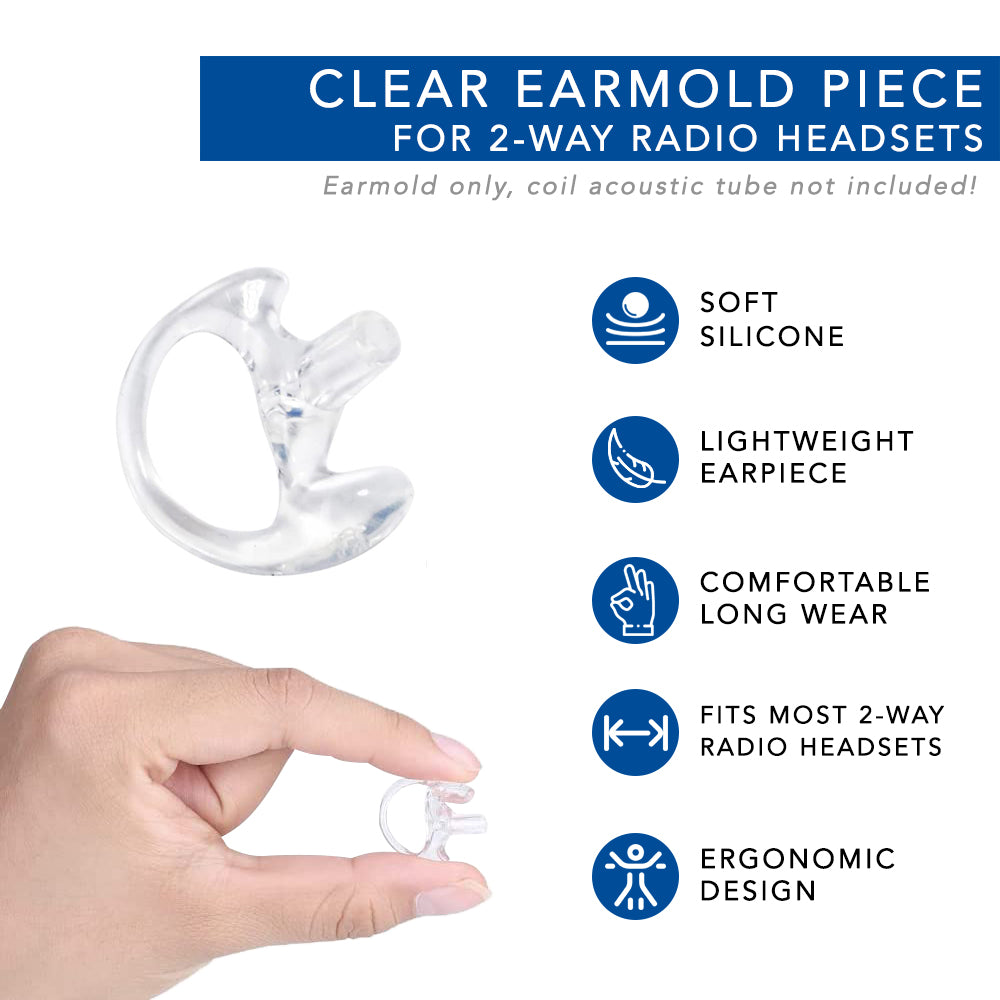 Radio Headphoned : Decibullz Custom Moulded Security Two-Way Radio... Radio Earpiece - Foto 4