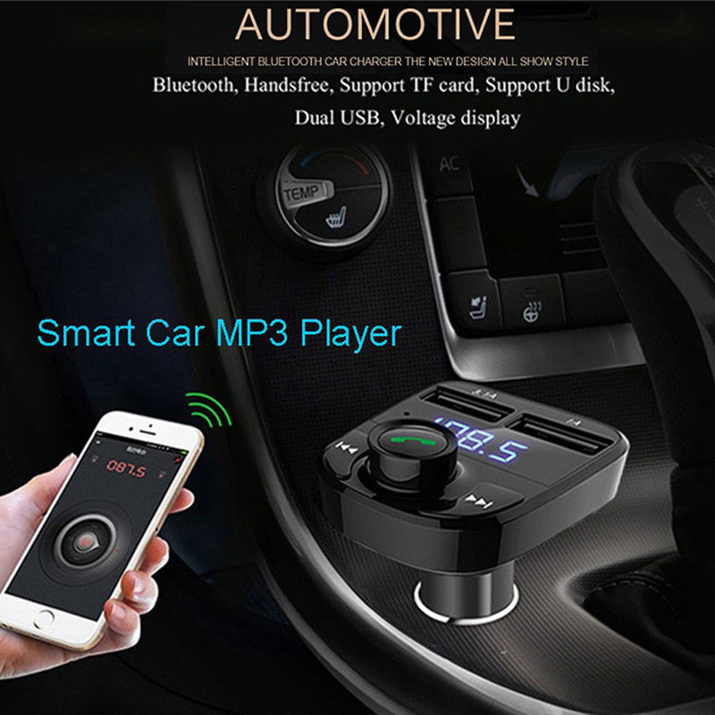 onn. Bluetooth LED FM Transmitter Car Charger with LCD Screen 